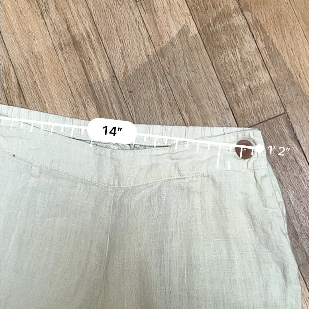 Flax Linen Trousers Pants Size P - Picture 12 of 15